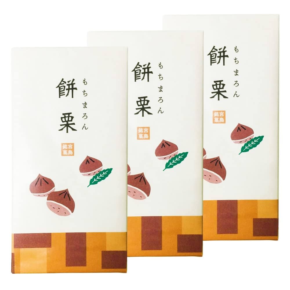 Amazon.co.jp: 宮島銘菓 餅栗（もちまろん） 6個入り 3箱